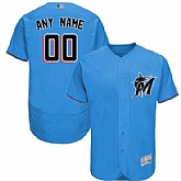 Customized Miami Marlins Blue Baseball Alternate Flex Base Jersey,baseball caps,new era cap wholesale,wholesale hats